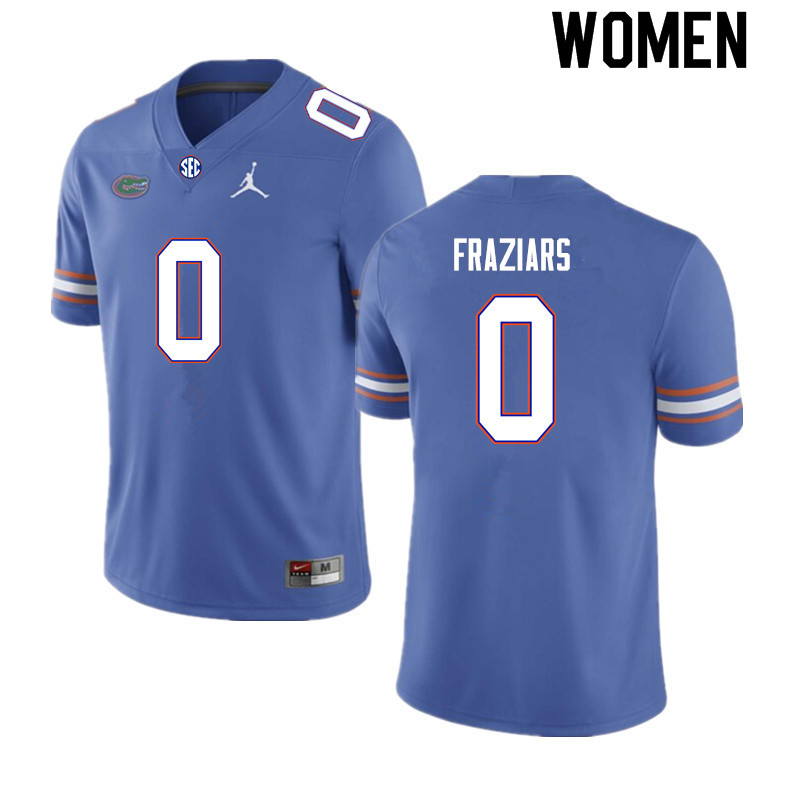 Women #0 Ja'Quavion Fraziars Florida Gators College Football Jerseys Sale-Royal
